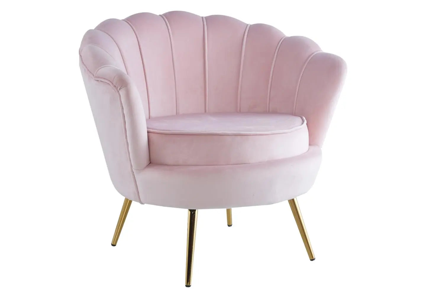 Fauteuil coquillage doré rose NYMEA New Design