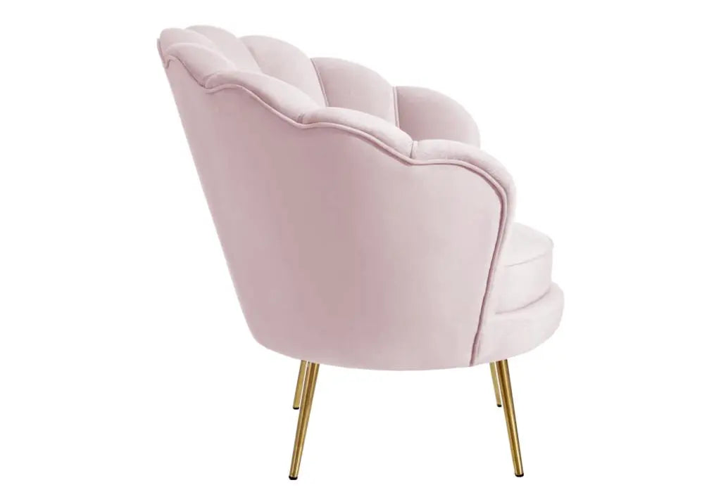 Fauteuil coquillage doré rose NYMEA New Design