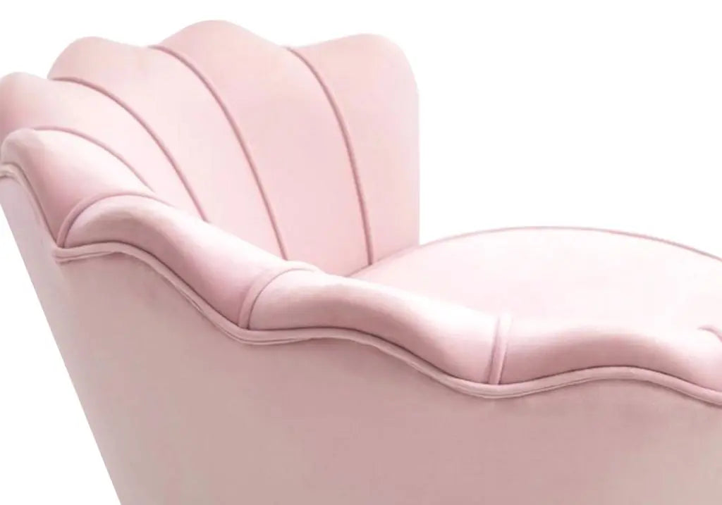 Fauteuil coquillage doré rose NYMEA New Design