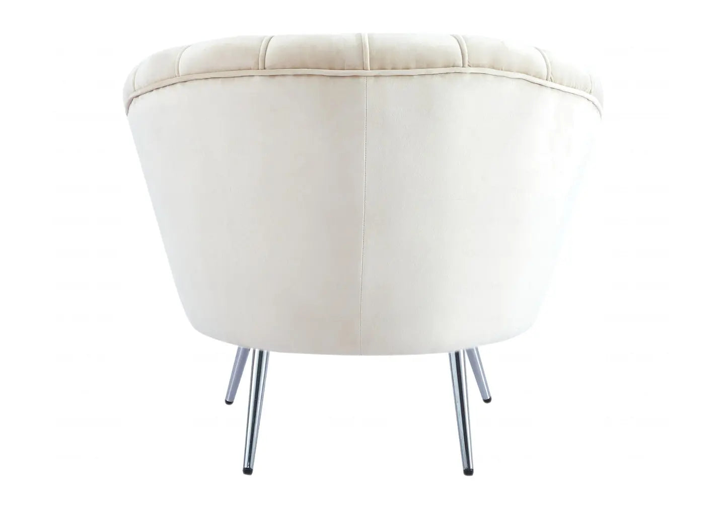 Fauteuil coquillage velours beige NYMEA New Design