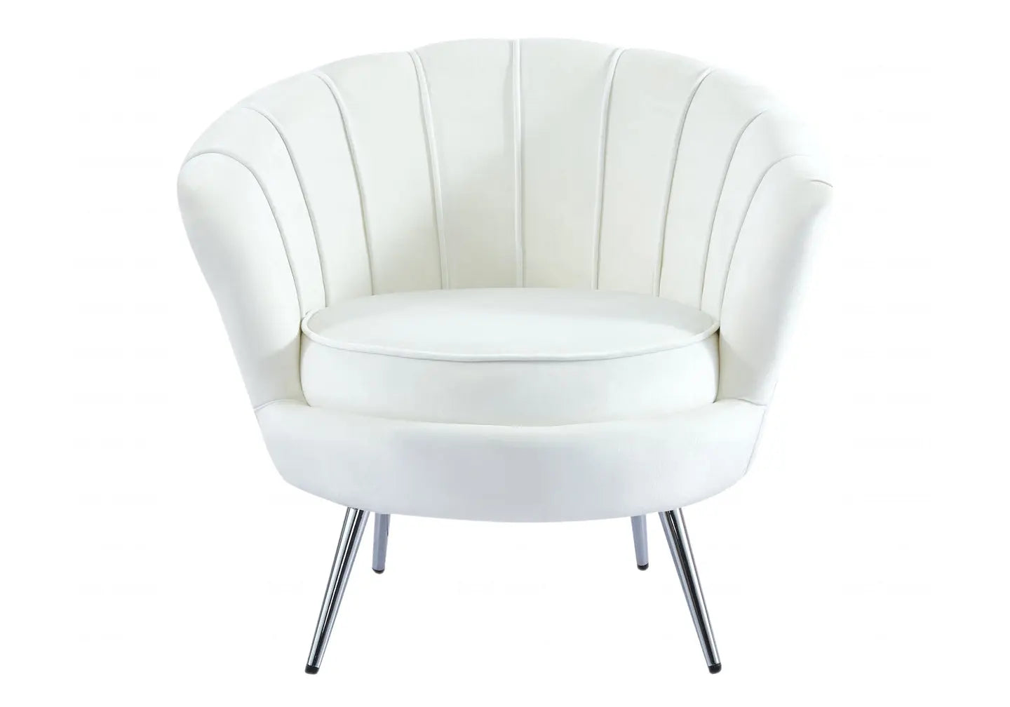 Fauteuil coquillage velours écru NYMEA New Design