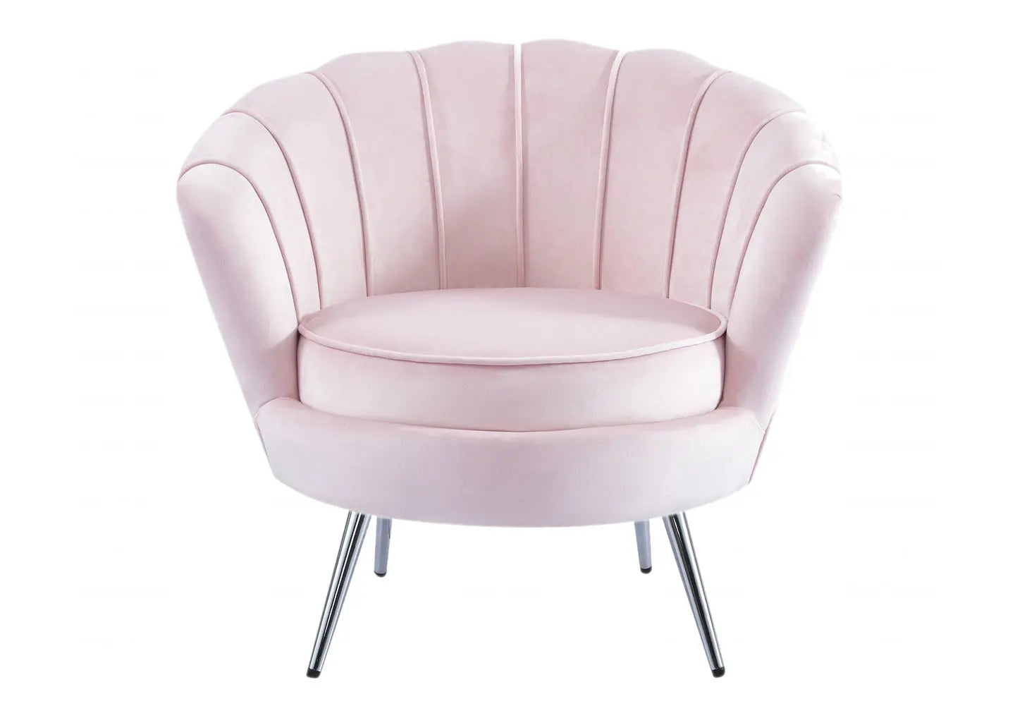 Fauteuil coquillage velours rose NYMEA New Design