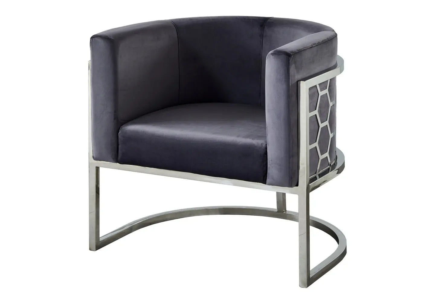 Fauteuil design chromé anthracite ALVO New Design