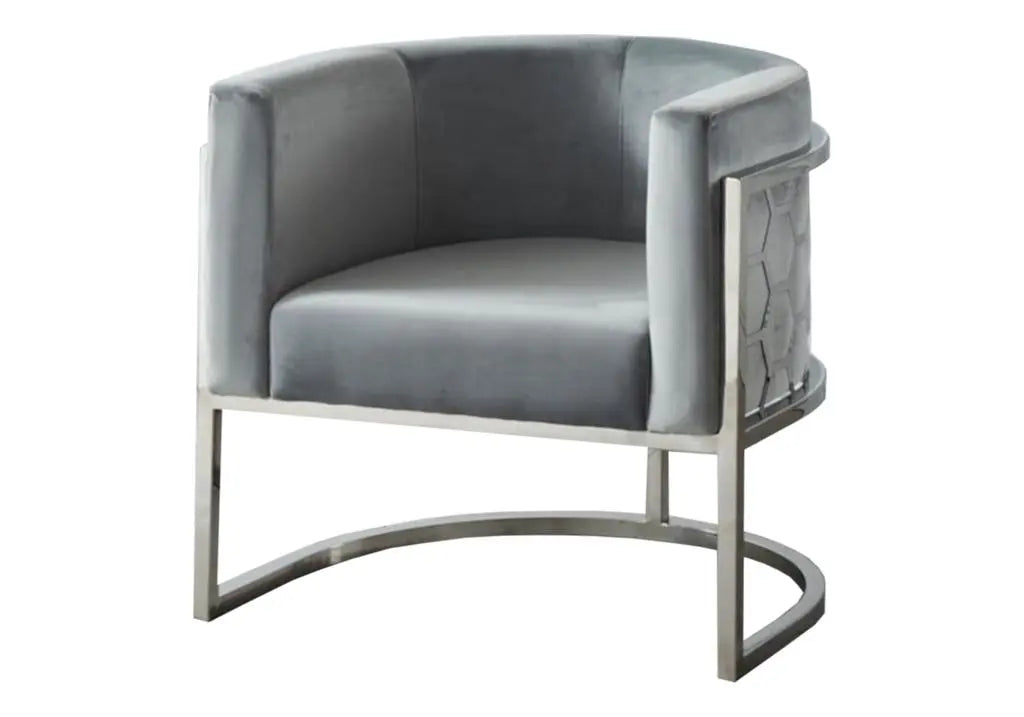 Fauteuil design chromé gris ALVO New Design