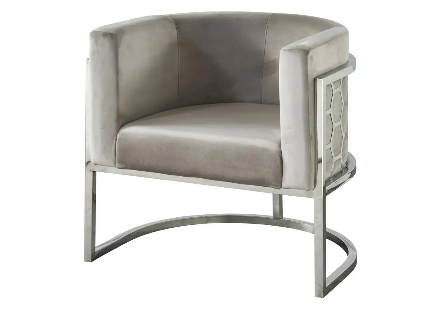 Fauteuil design chromé moka ALVO New Design