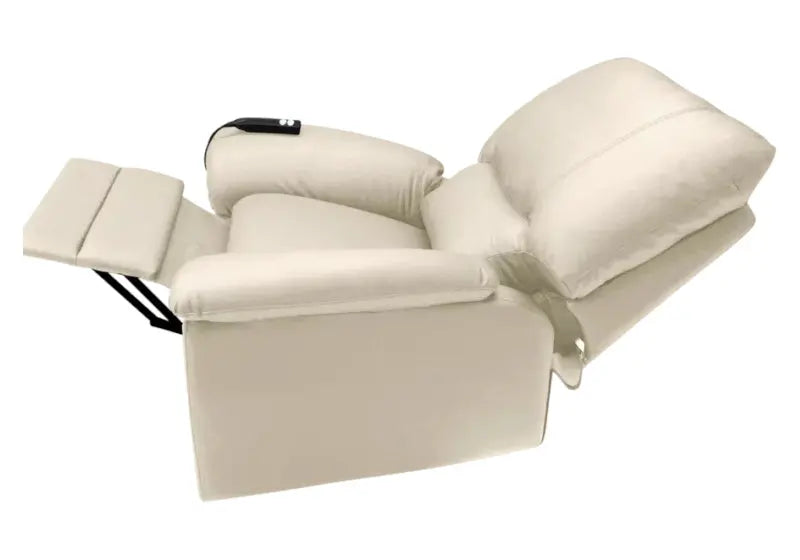 Fauteuil relax releveur cuir crème CARL Made in Italy