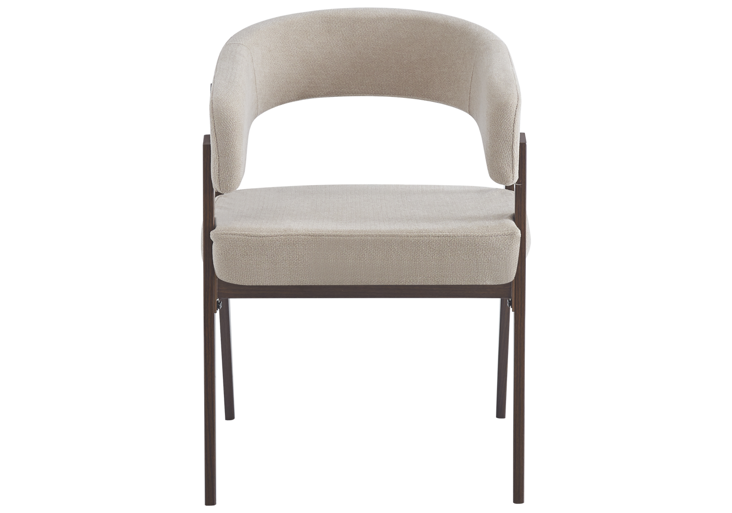 Fauteuil de table texturé beige noyer – Oslo x4