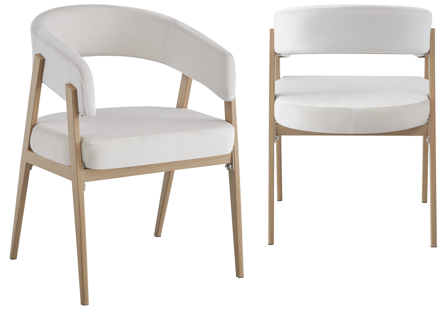 Fauteuil de table texturé beige chêne – Oslo x4