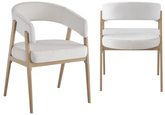 Fauteuil de table texturé beige chêne – Oslo x4