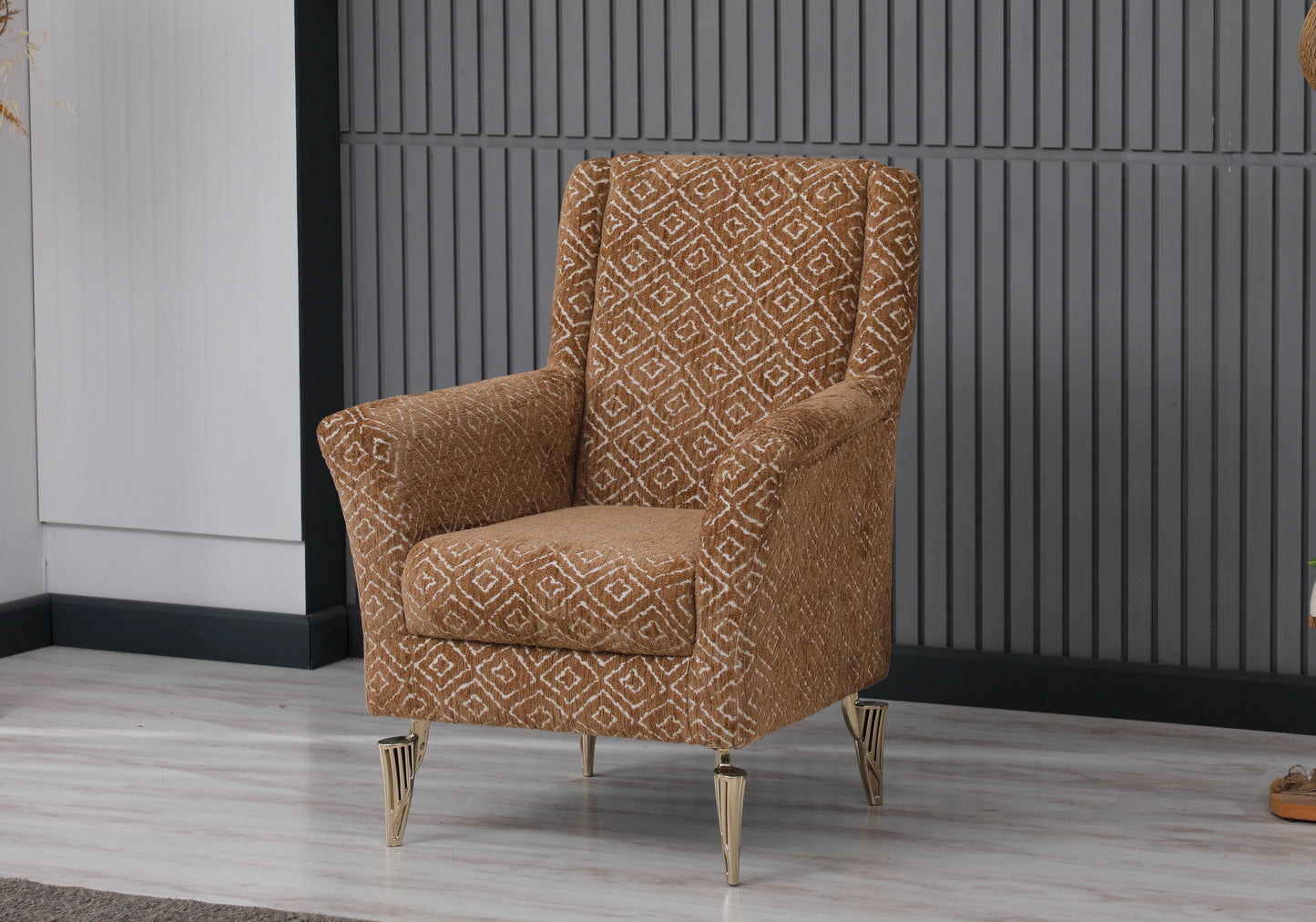 Canapé velours beige convertible avec coffre - NOOR