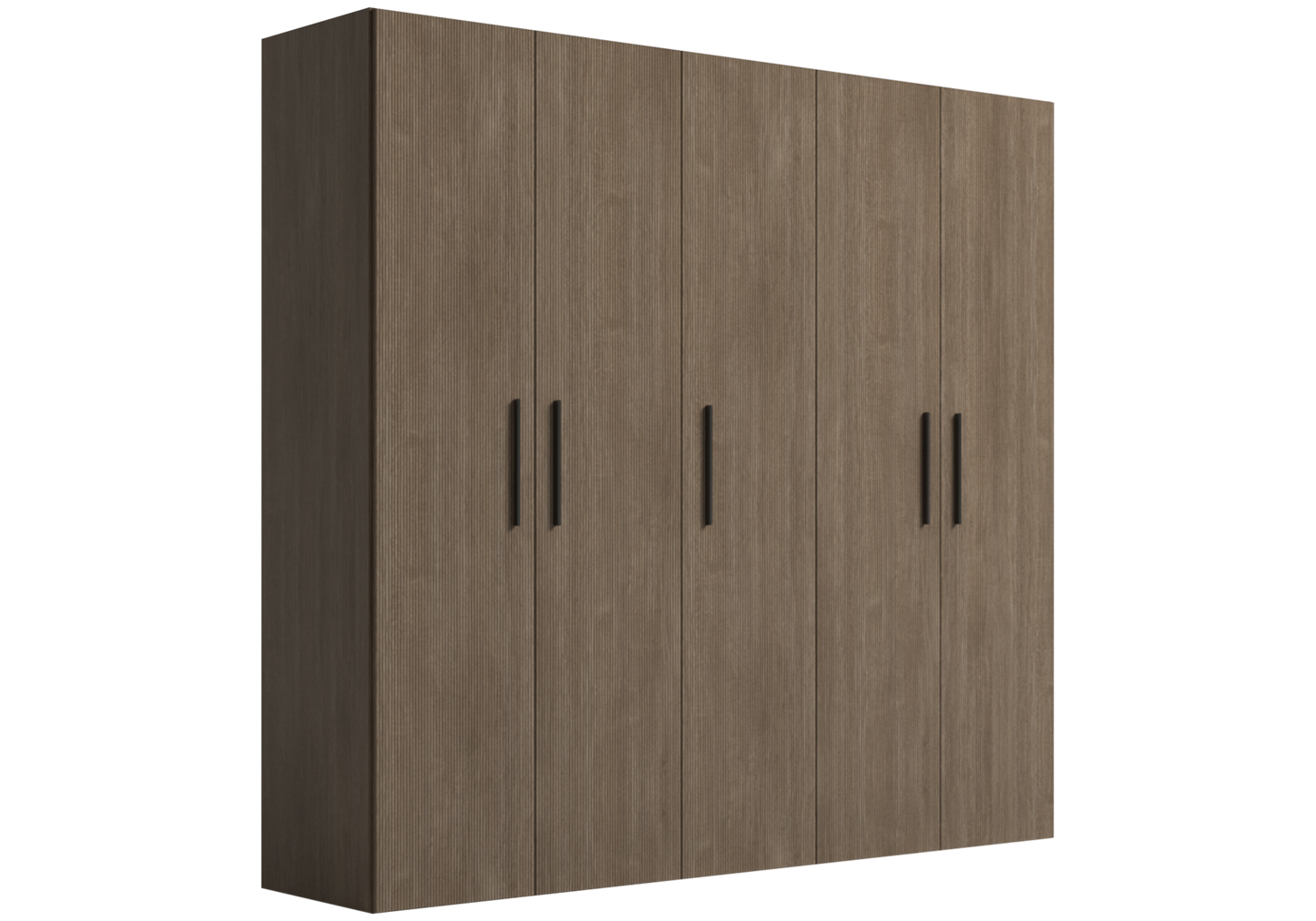 Dressing modulable 5 portes bois rainure Hexagon