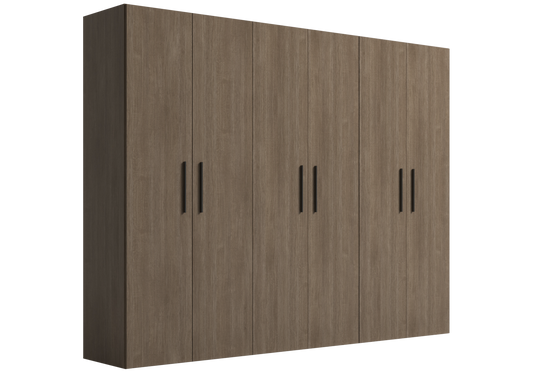 Dressing modulable 6 portes bois rainure - Hexagon