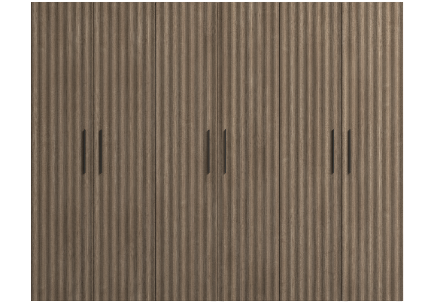 Dressing modulable 6 portes bois rainure - Hexagon