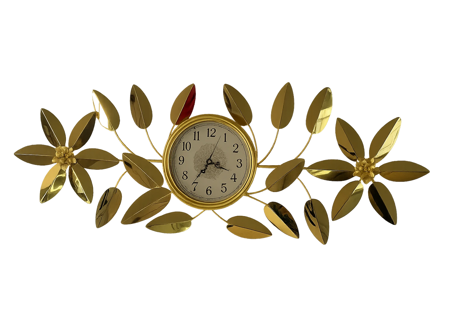 Horloge murale fleur métal dorée – BLOOM