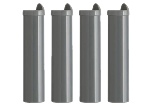 Jeu de 4 pieds en métal gris – EBAC