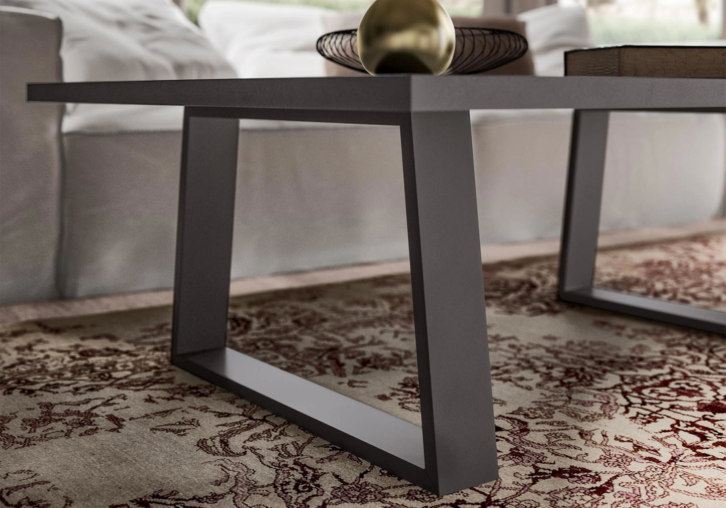 Kali - Table Basse Effet Marbre Métal Italy