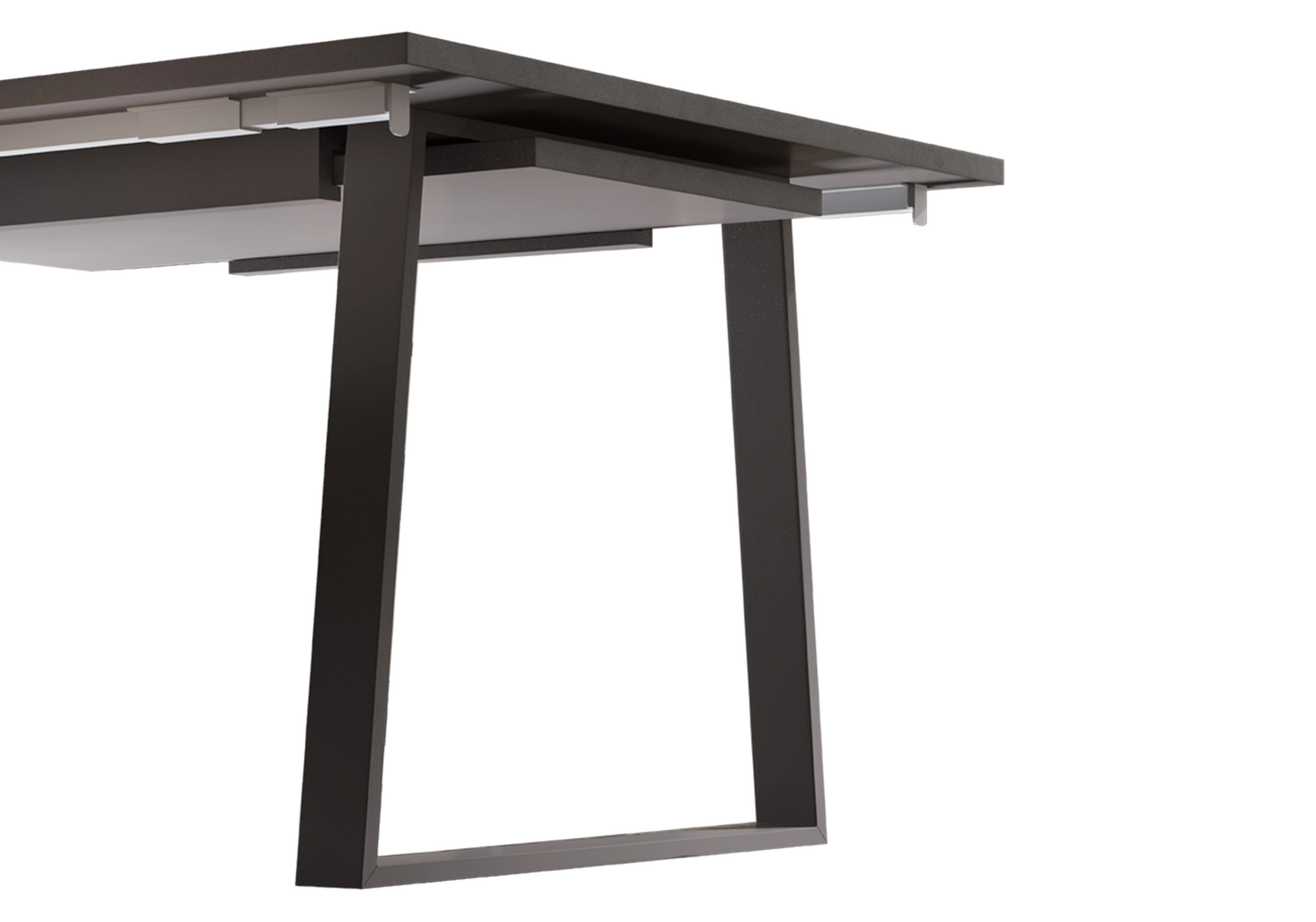 Kali - Table à Manger Allonge Effet Marbre Métal