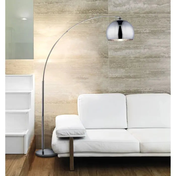 Lampadaire arc chrome réflecteur DESI Today