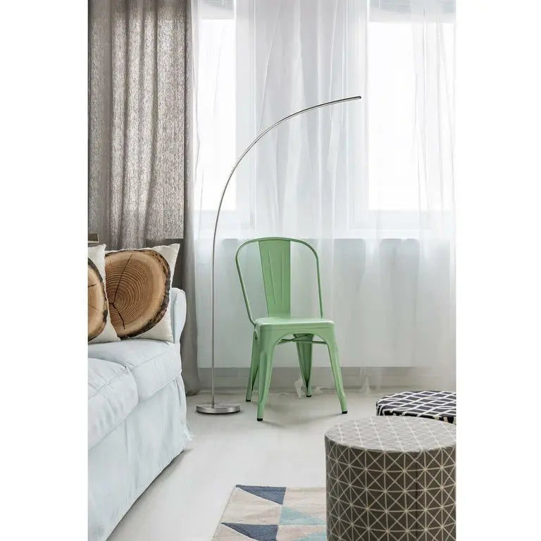 Lampadaire arc métal argent led NOVA Today