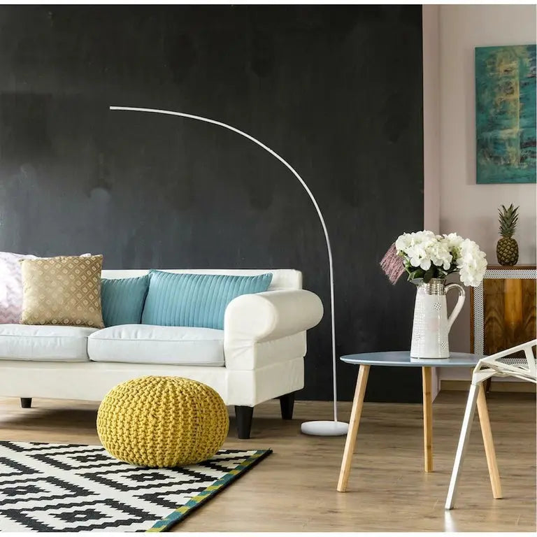 Lampadaire arc métal blanc led NOVA Novak