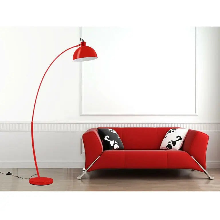 Lampadaire arc métal rouge FROSINI Frosini