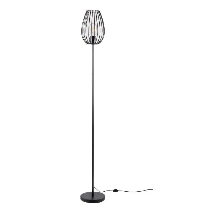 Lampadaire métal noir led décoratif MADDY Cdis