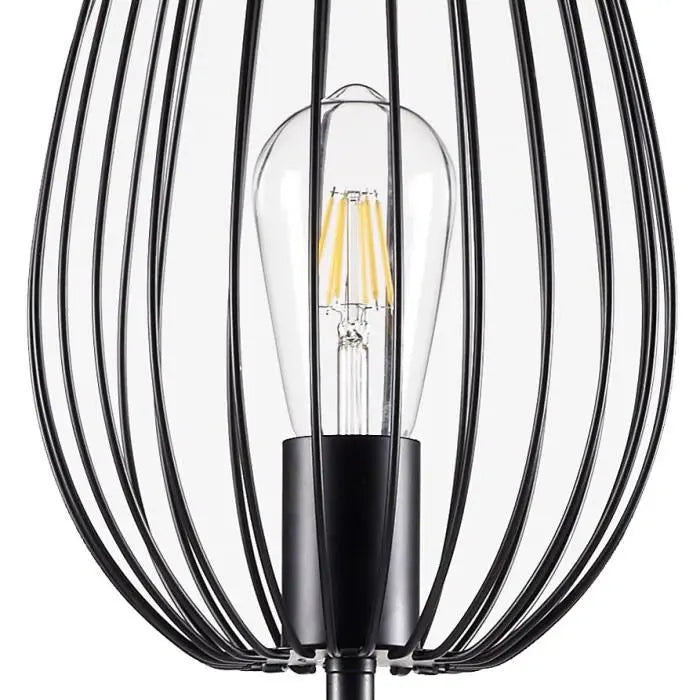 Lampadaire métal noir led décoratif MADDY Cdis