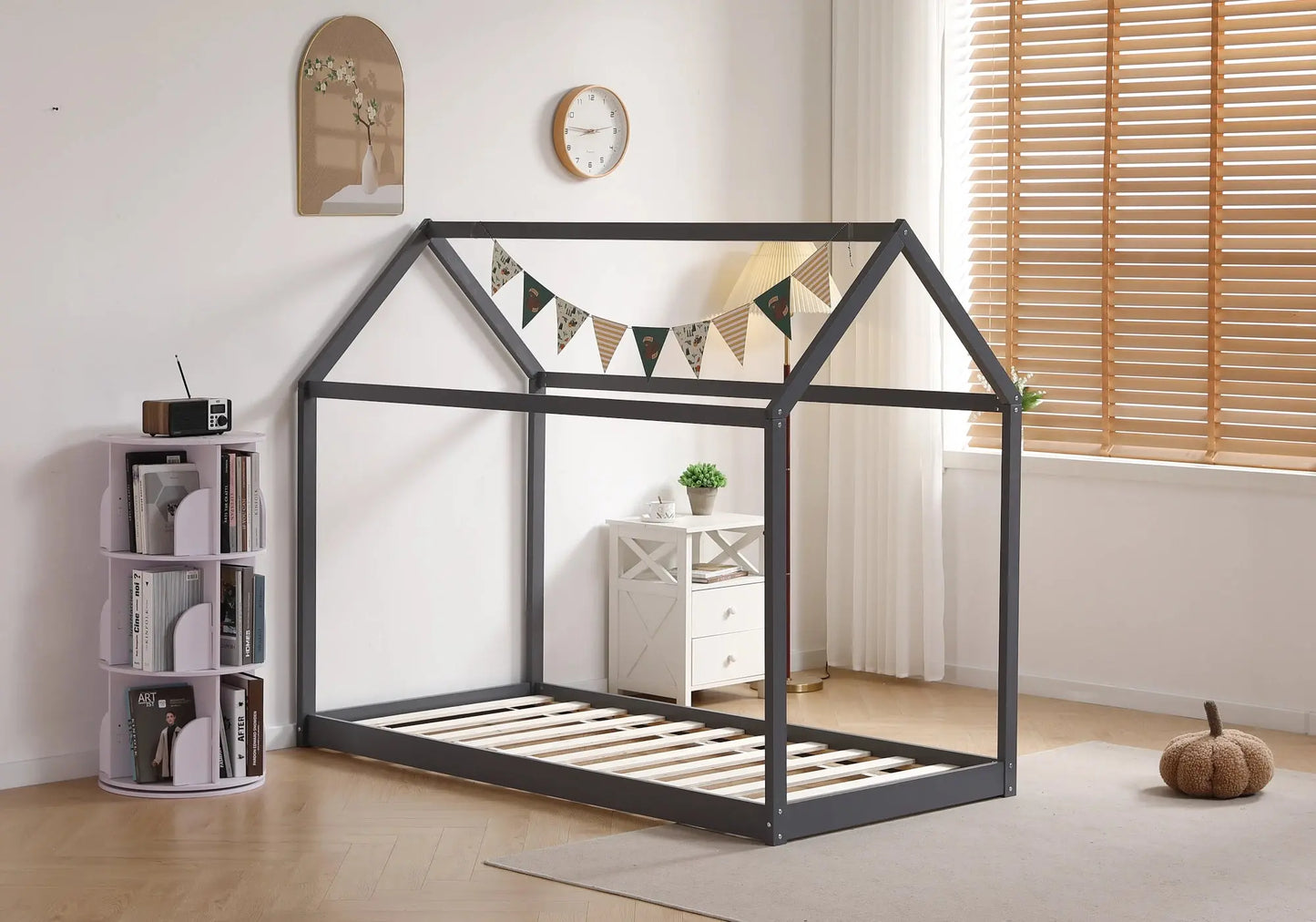 Lit cabane enfant bois gris ERVA New Design