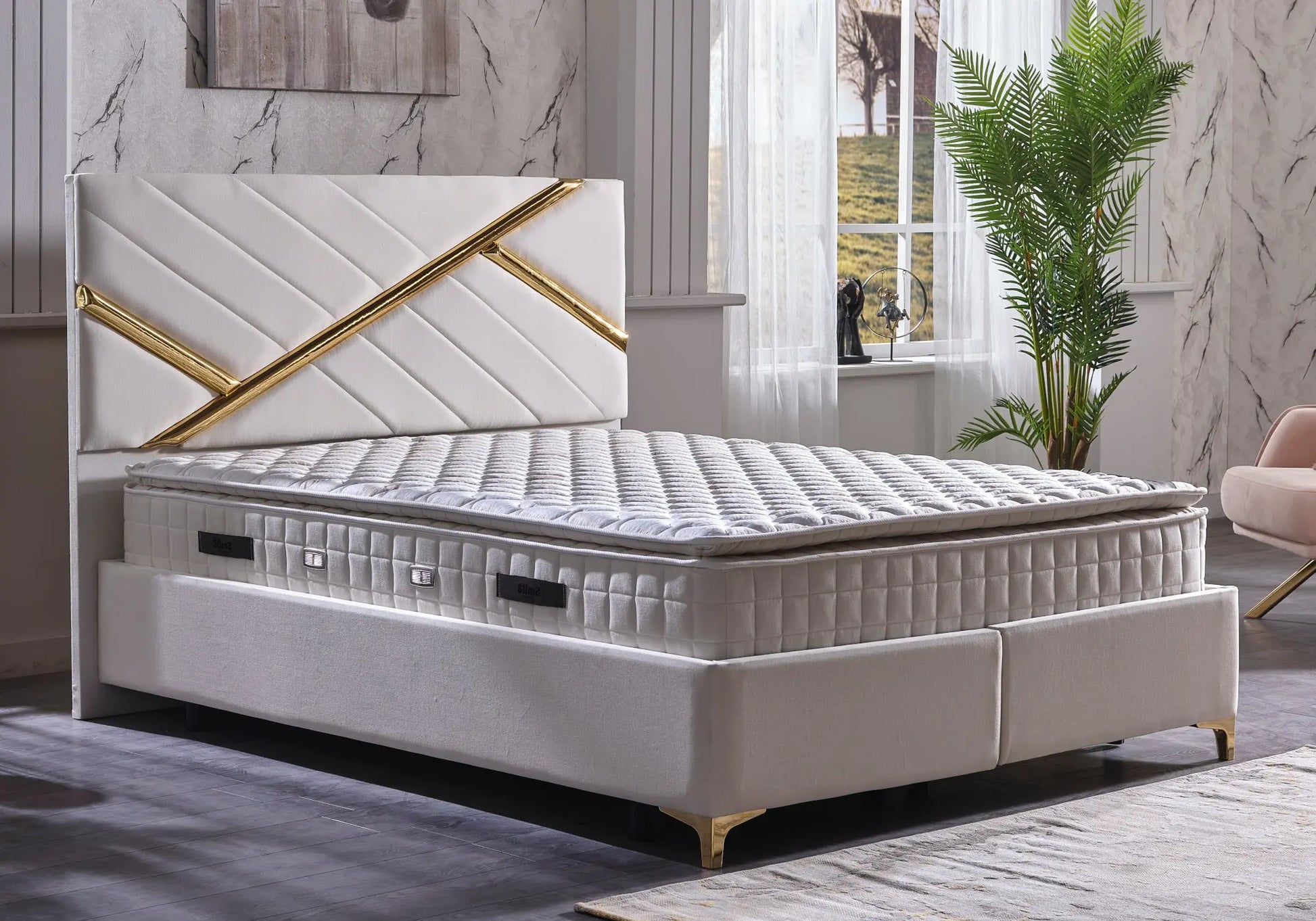 Lit coffre et matelas TOKYO Slims Mobilya