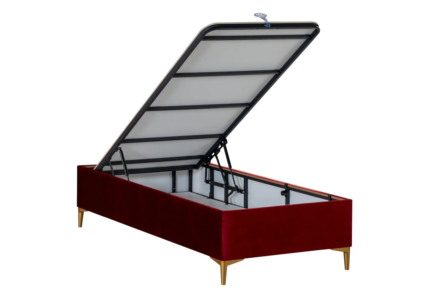 Lit coffre et matelas bordeaux SERRA kelekci.com