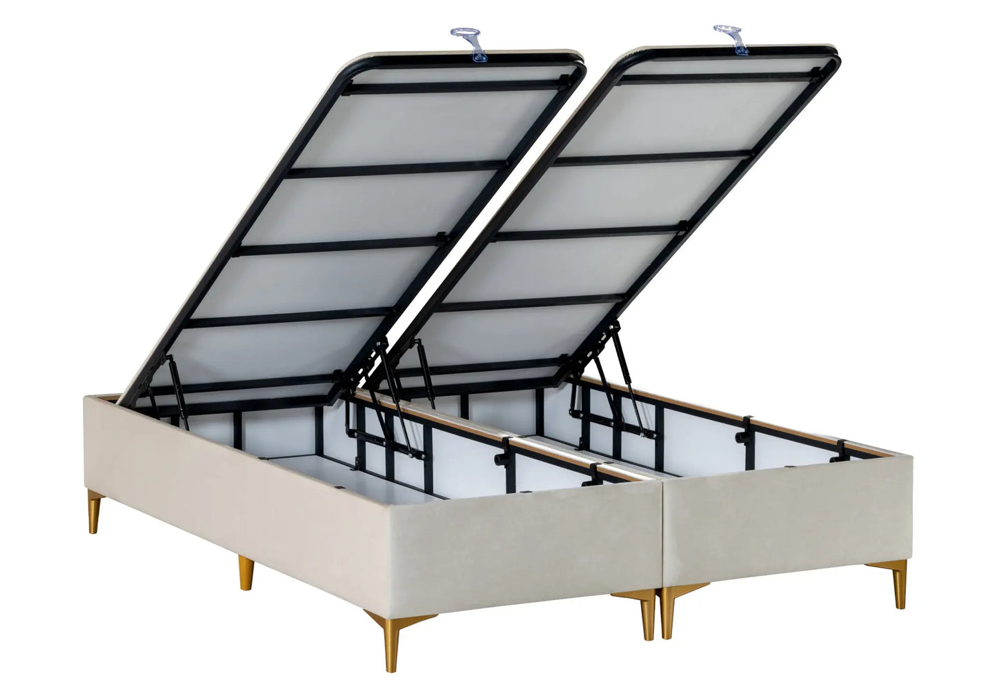 Lit coffre et matelas crème SERRA kelekci.com