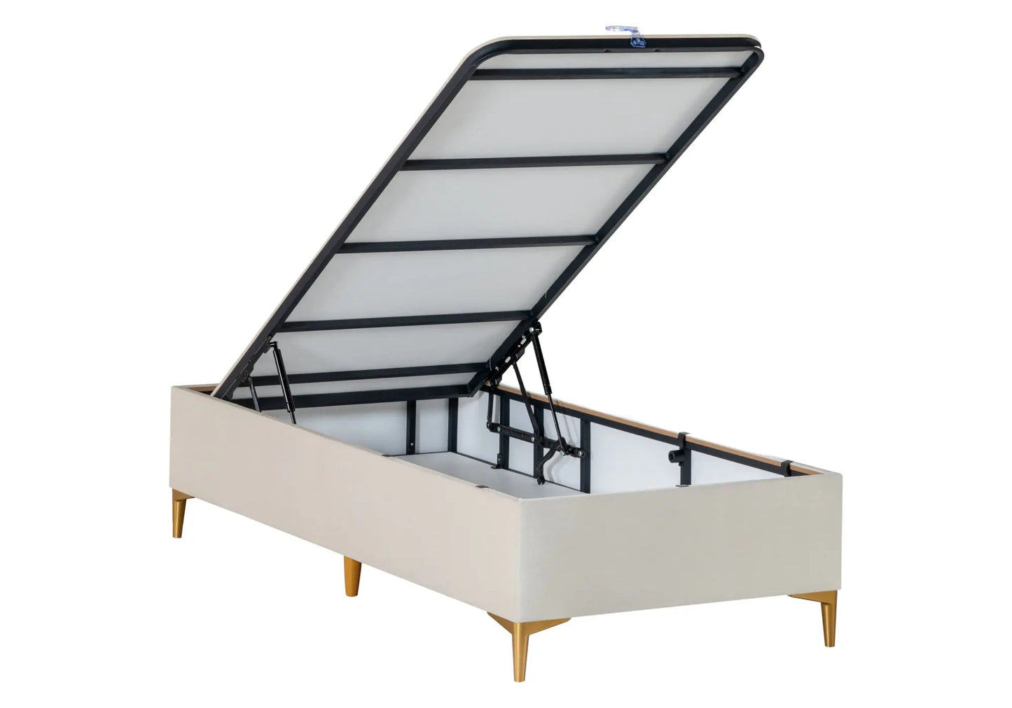 Lit coffre et matelas crème SERRA kelekci.com