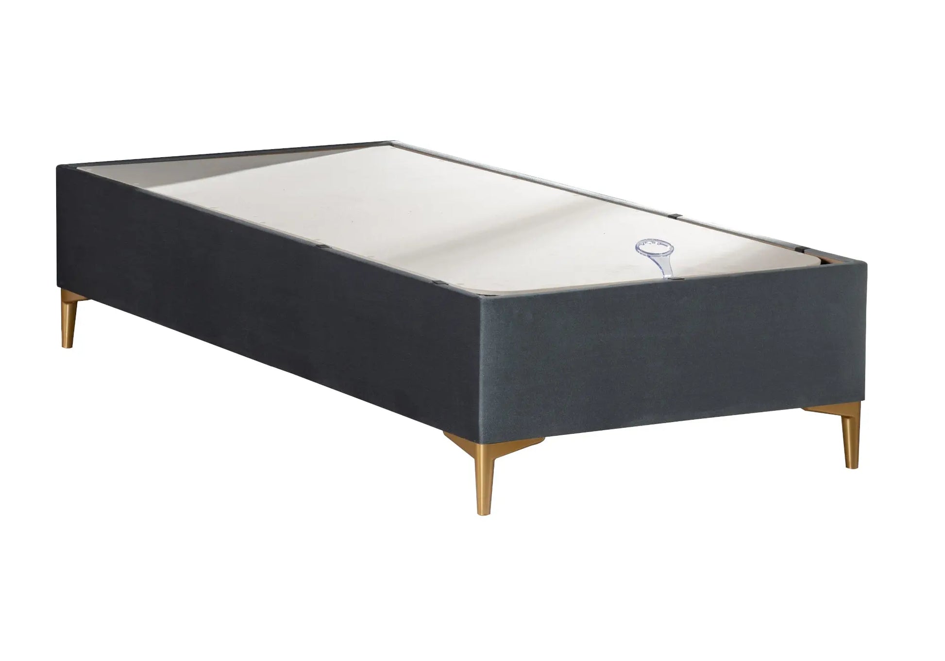 Lit coffre et matelas gris SERRA kelekci.com