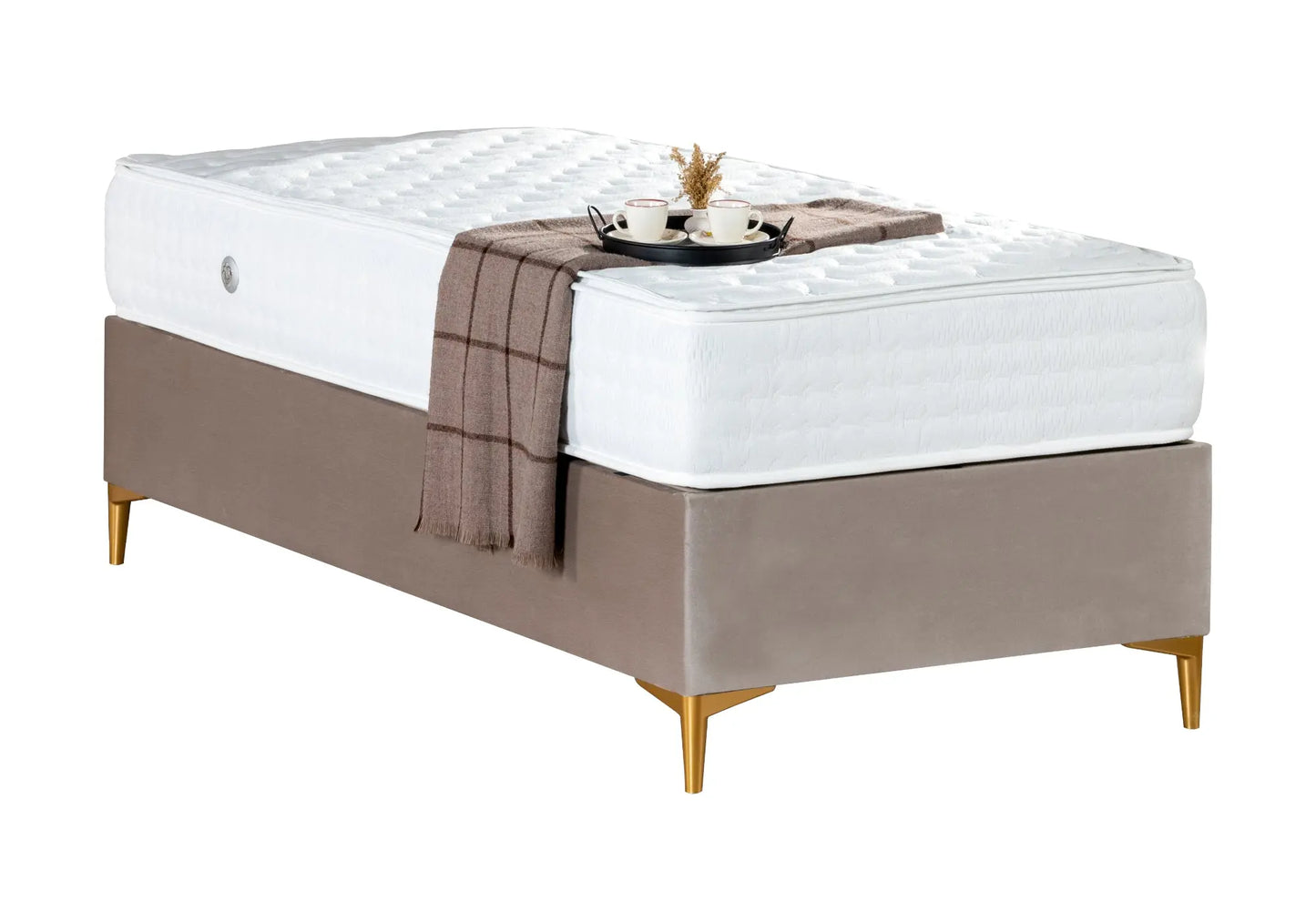 Lit coffre et matelas marron SERRA kelekci.com