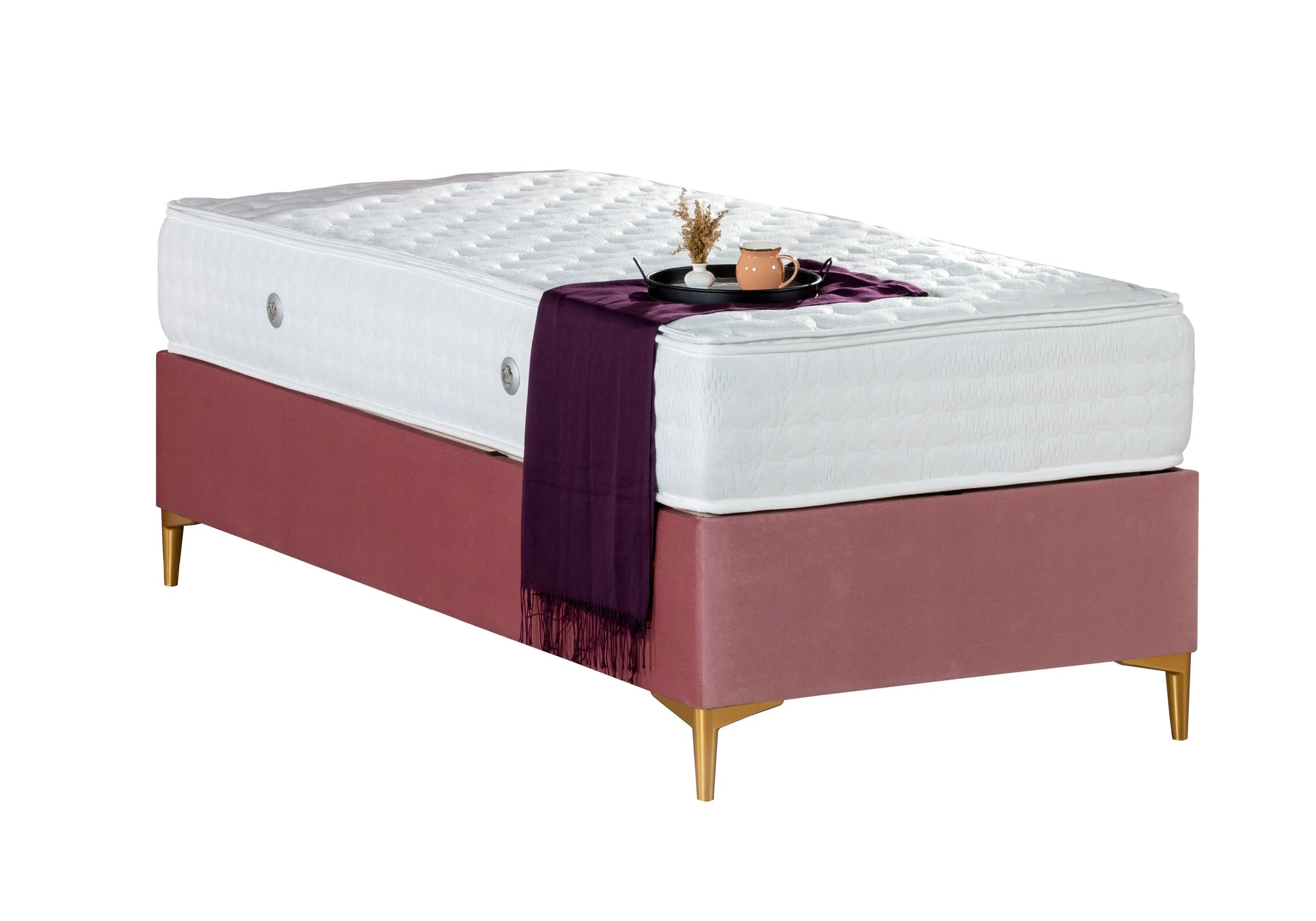 Lit coffre et matelas rose SERRA kelekci.com