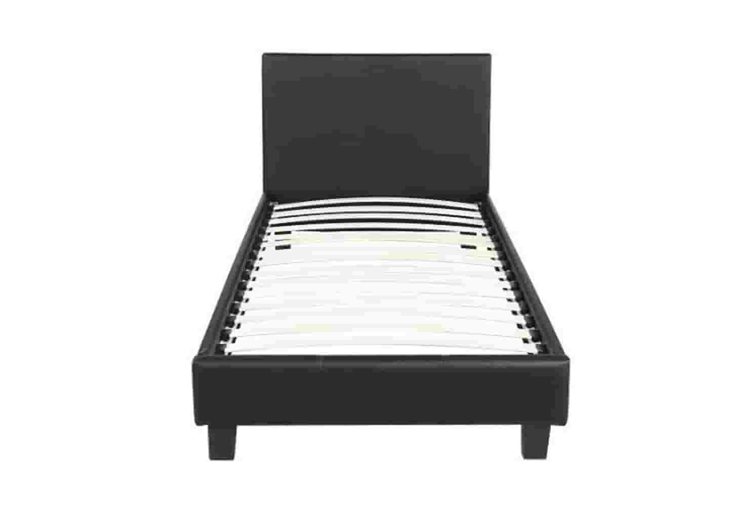 Lit double tissu noir SOFT - DEKOFLIX