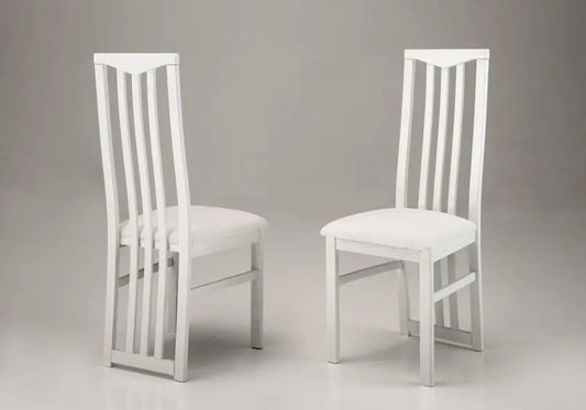 Lot 2 chaises laquées blanc CX Italian Mobili