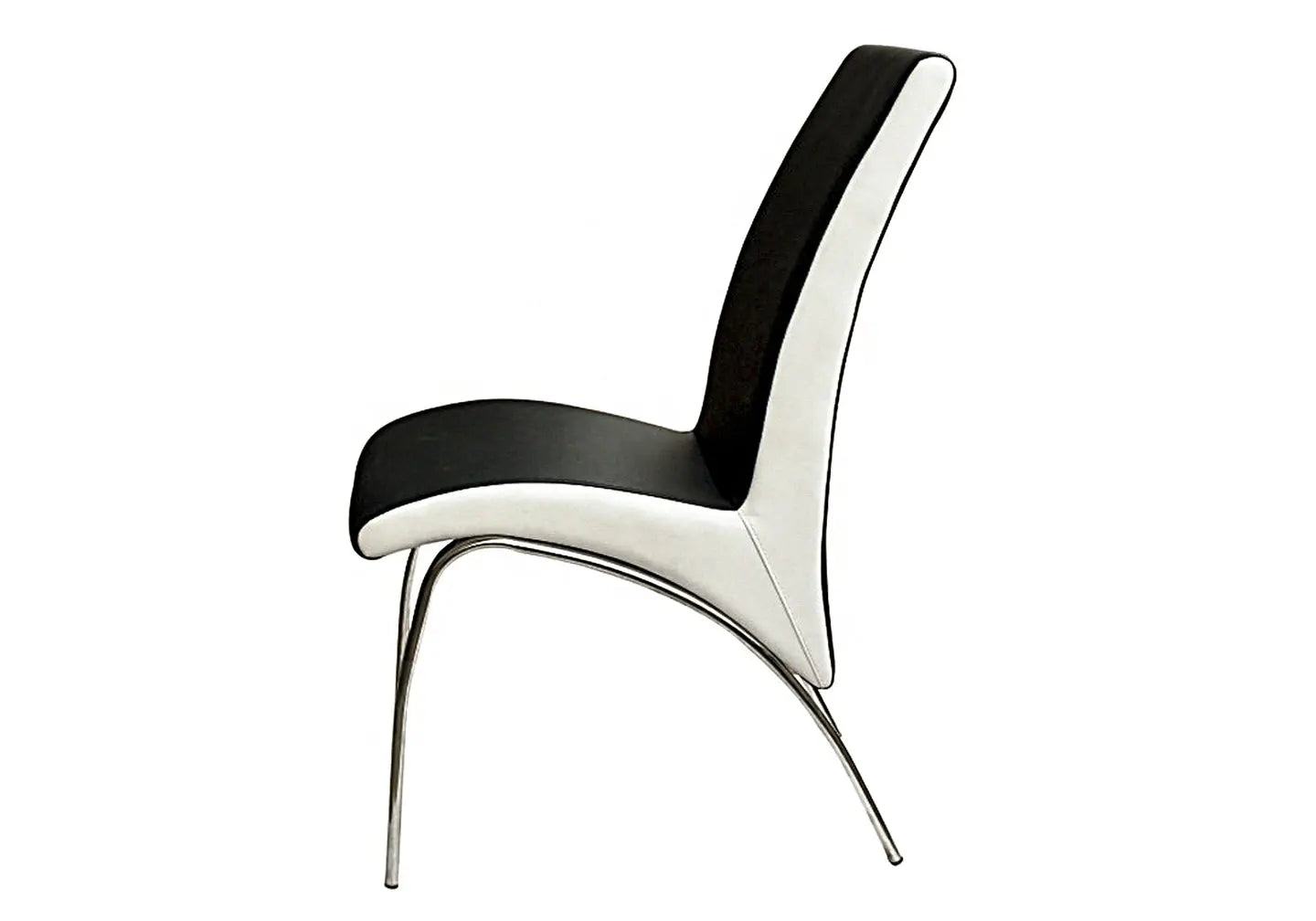 Lot 4 chaises chromé noir blanc ROY New Design