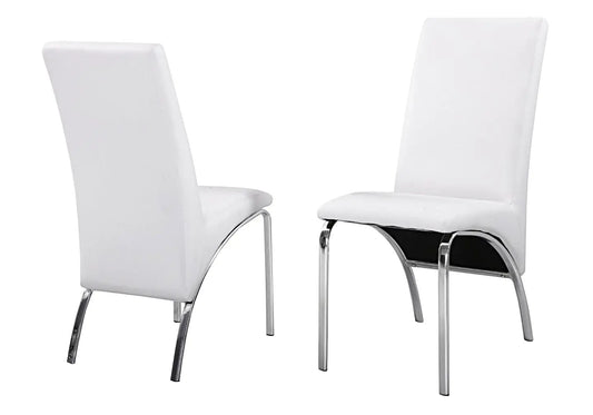 Lot 4 chaises chromé simili blanc ROY New Design