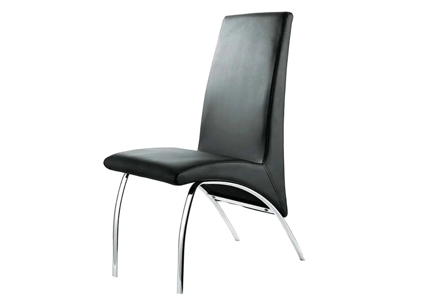 Lot 4 chaises chromé simili noir ROY New Design