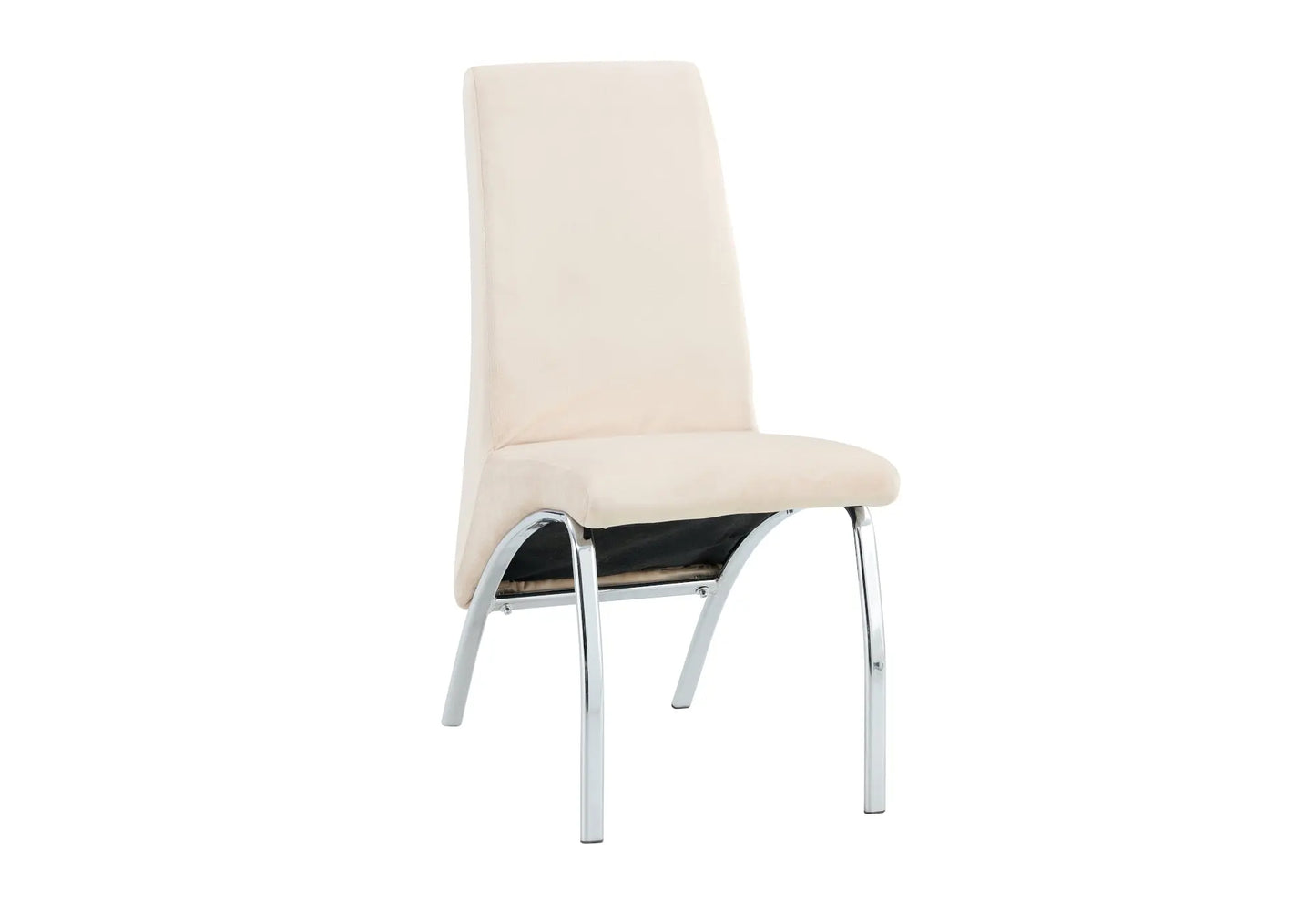 Lot 4 chaises chromé velours beige ROY New Design