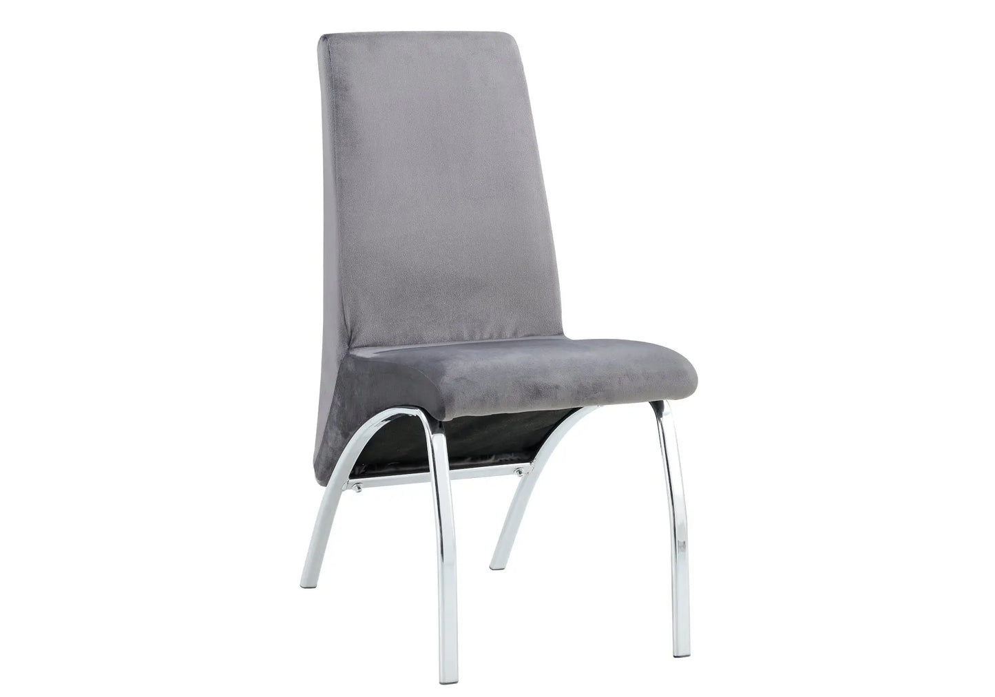 Lot 4 chaises chromé velours gris ROY New Design