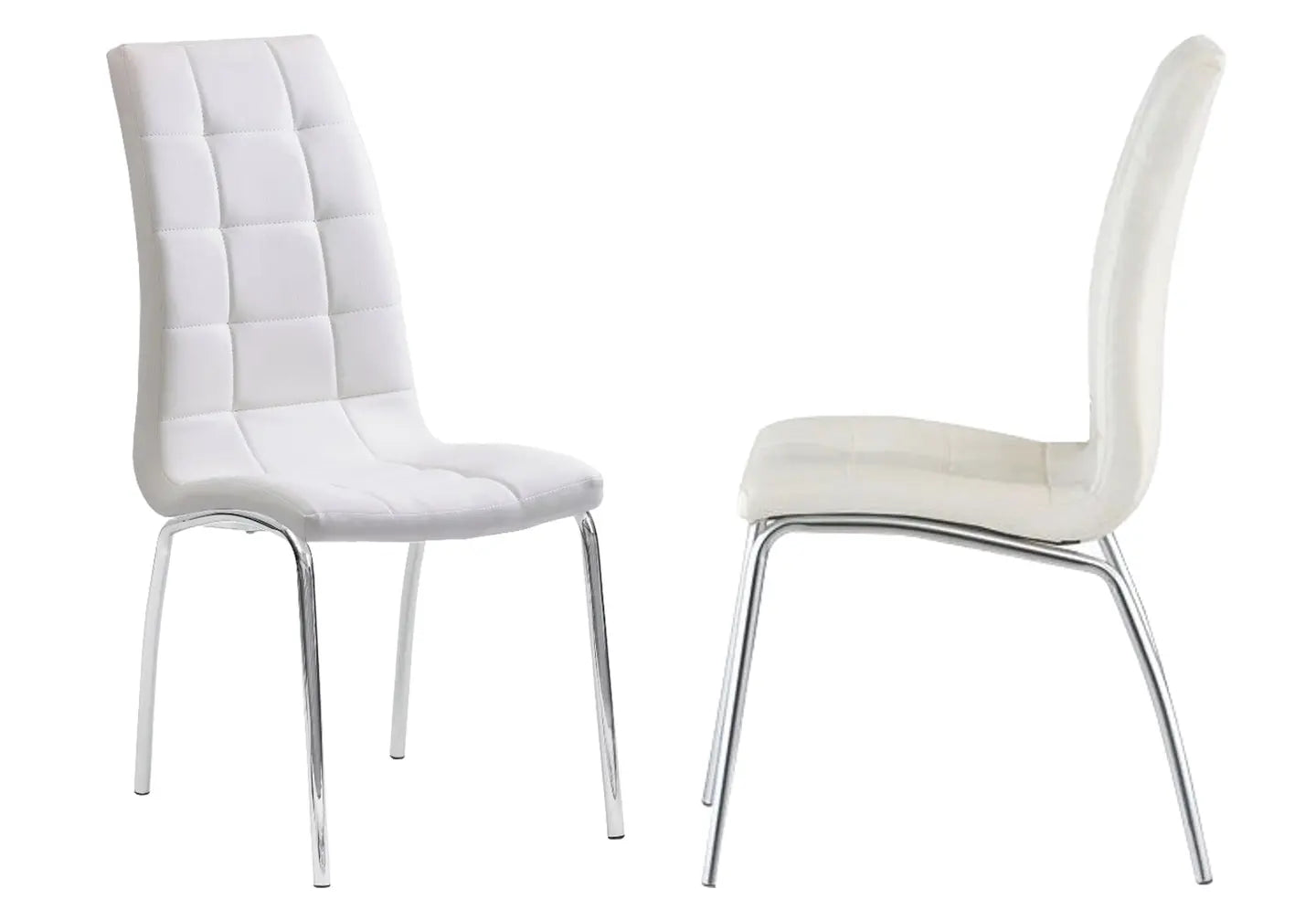 Lot 6 chaises chromé blanc DEA New Design