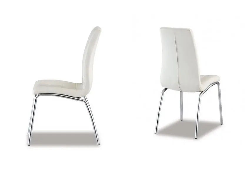 Lot 6 chaises chromé blanc DEA New Design