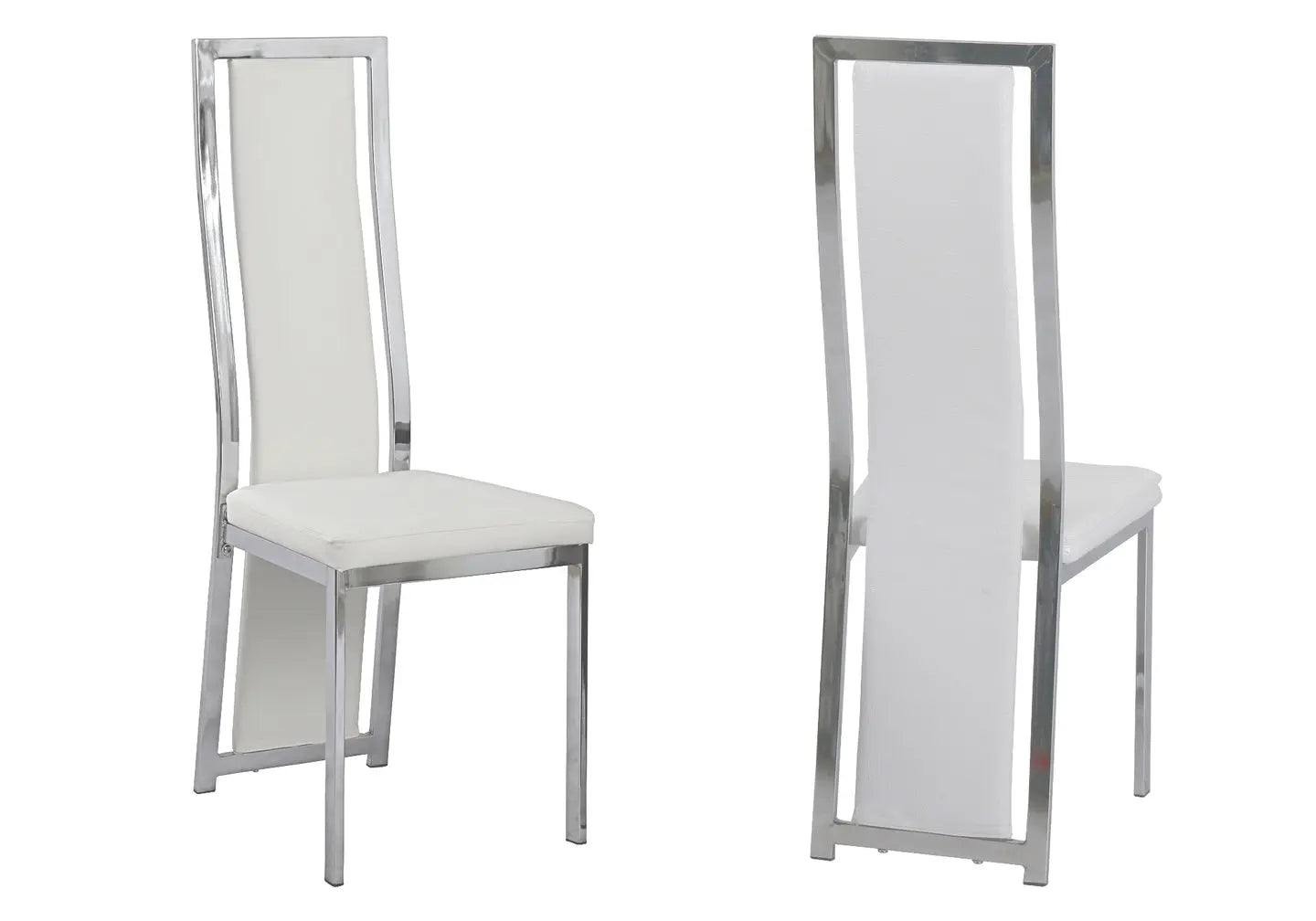 Lot 6 chaises chromé blanc DIA New Design