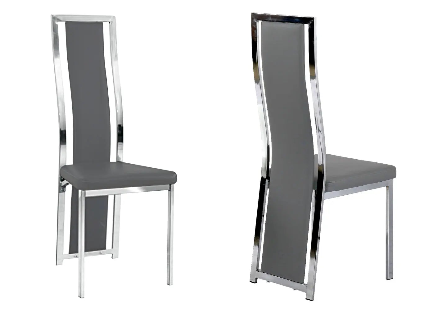 Lot 6 chaises chromé gris DIA New Design