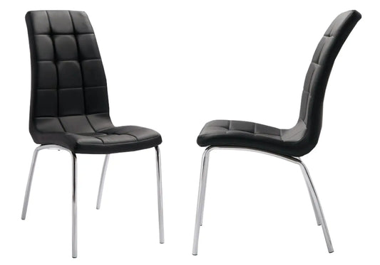 Lot 6 chaises chromé noir DEA New Design