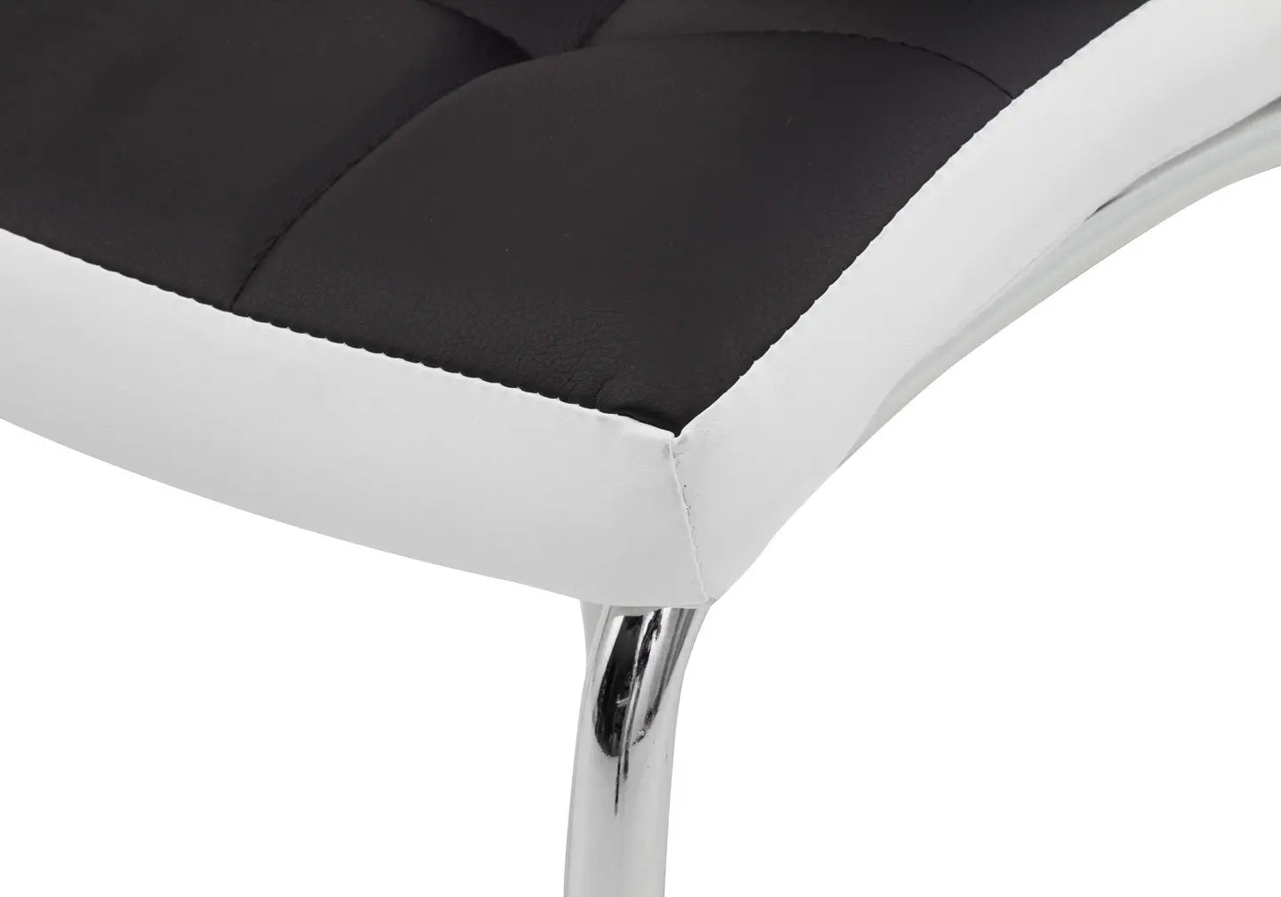 Lot 6 chaises chromé noir blanc DEA New Design