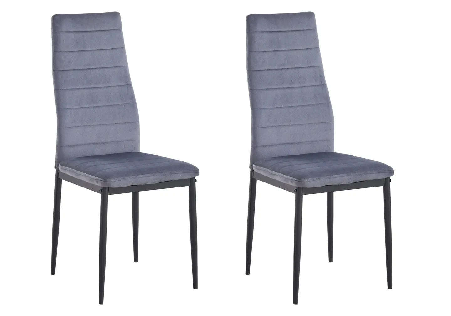 Lot 6 chaises velours gris FLY New Design