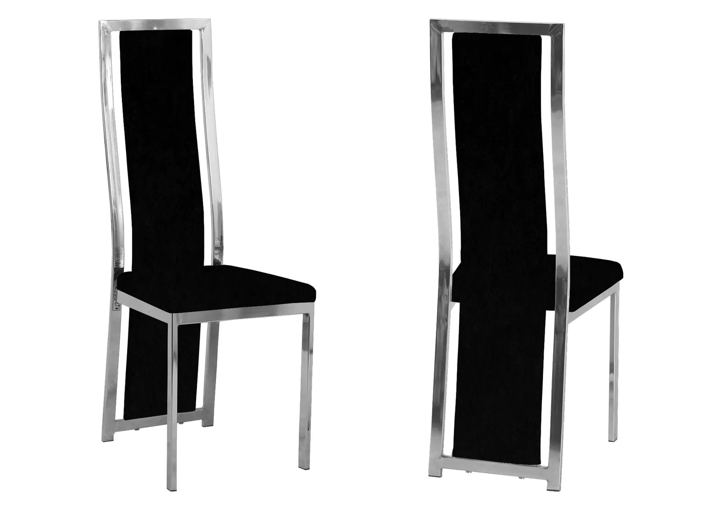 Lot 6 chaises velours noir DIA - DEKOFLIX